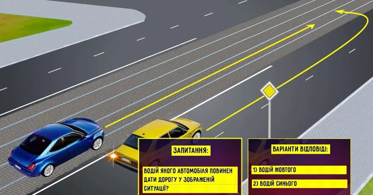 Хто повинен дати дорогу? Тест на знання ПДР — перевір себе за 1 хвилину