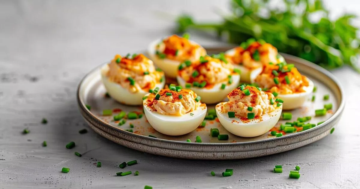 Фаршировані яйця зі смачною начинкою: найшвидший бюджетний рецепт за 15 хв